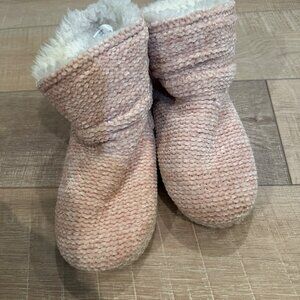 MUK LUKS WOMENS PINK HOUSE SHOES COZY MEDIUM 7-8